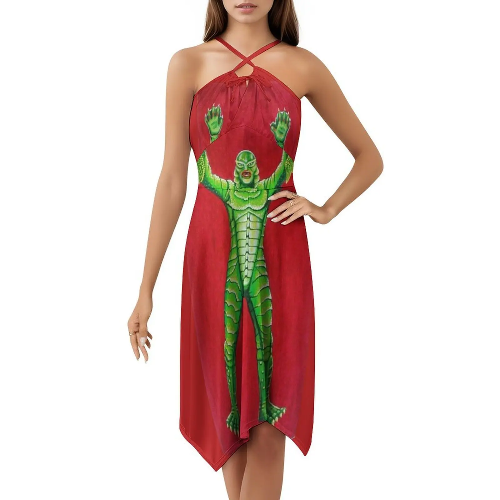 Criatura del laguna negra, ropa de calle para mujer, vestido de fiesta, ropa de Club estampada a la moda para mujer, monstruo Universal