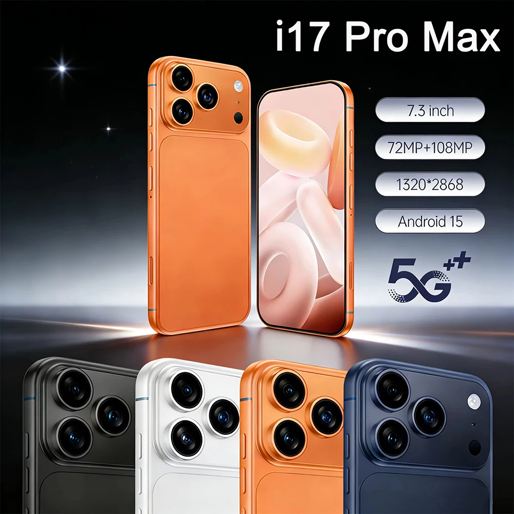 Hot 2026 Sale I17 Pro Max High Quality Original Intelligent 4G Dual Card System Global Version Mobile Phones 8000mAh Battery