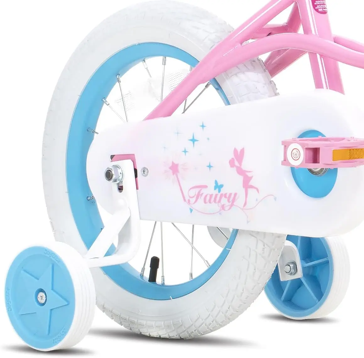 دراجة Fairy Girls للأطفال الصغار والأطفال من سن 2 إلى 8 سنوات، دراجة أطفال مقاس 12 14 16 18 بوصة مع عجلات تدريب وفرامل اليد وسلة