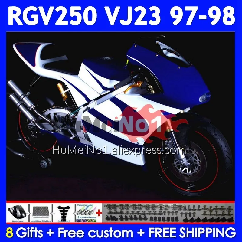 Bodys Kit For SUZUKI RGVT250 SAPC RGV 250 VJ23 97-98 110No.118 RGV-250 VJ 23 RGVT-250 RGV250 97 98 1997 1998 Not race Fairing