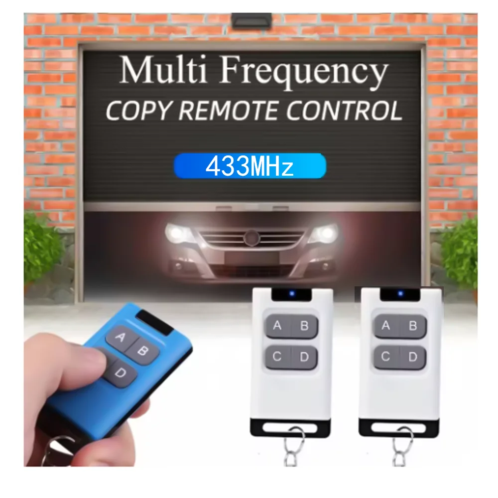 433MHz Copy Remote Control Wireless 50 meters Clone Remote Control for Electric Garage Door Opener Controller Duplicator