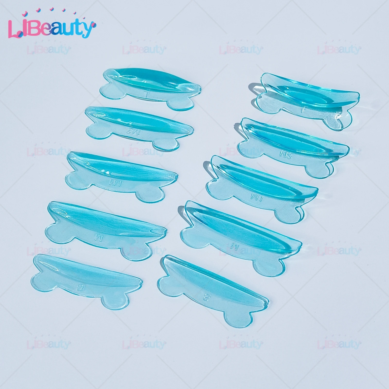 Libeauty 5 Paia Senza Colla Silicone Ciglia Perm Pad Ciglia Appiccicose Aste Scudo Ascensore 3D Piegaciglia Accessori Strumenti di Trucco