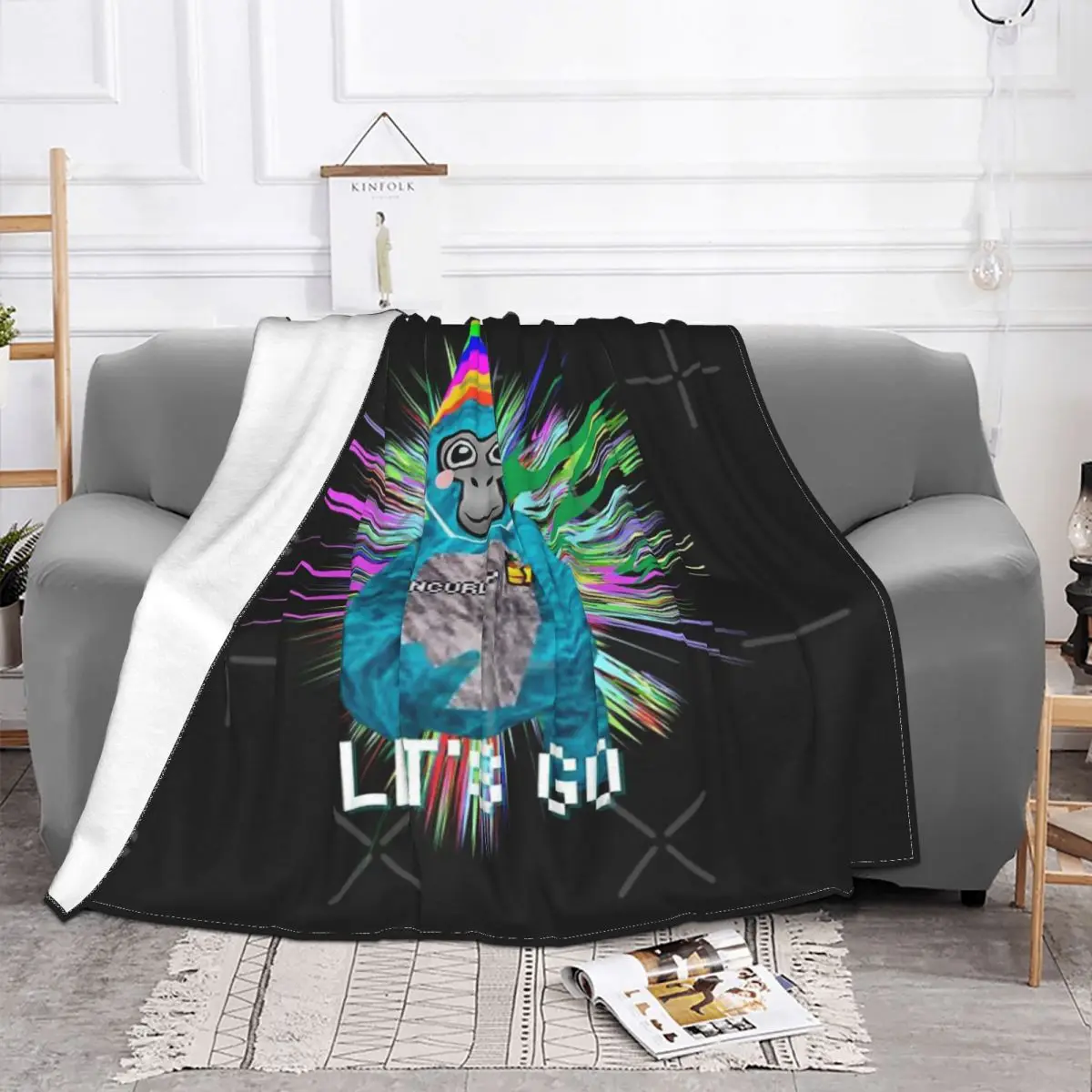 JMANCURLY Gorilla Tag VR Gamer Video Game Design Blanket Bedspread On The Bed Vintage Sofa Bed