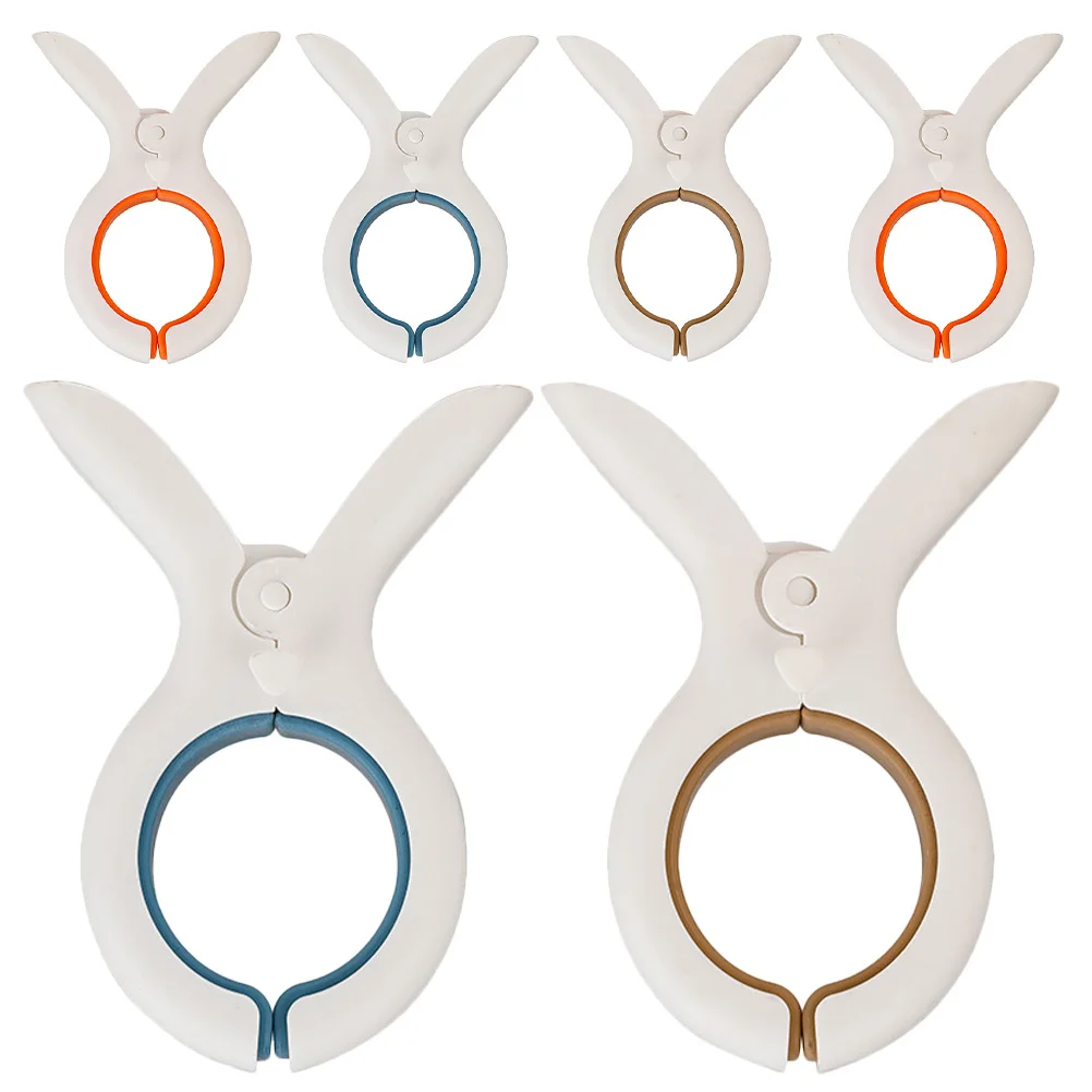 

6Pcs Quilt Fixing Clips Windproof Clothes Clamps Heavy Duty Plastic Clothing Clips for Balcony Outdoor Drying Laundry Hanger Use