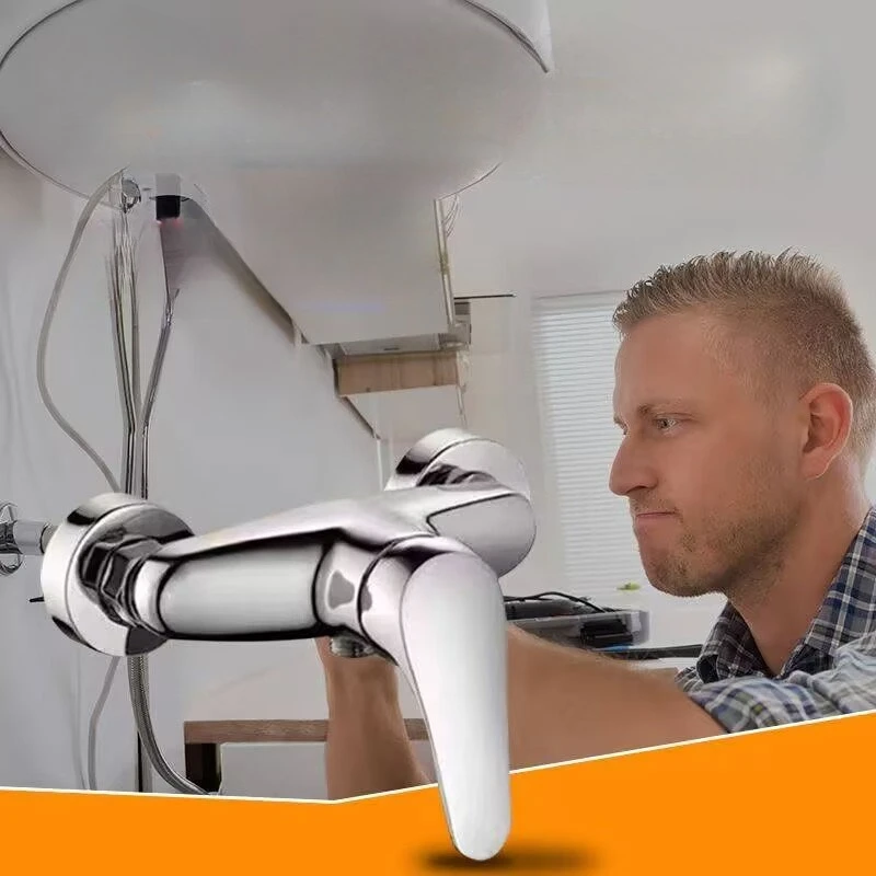 

Настенный душевой смеситель для ванной комнаты, серебристый, современный, для душа и ванны, аксессуары для сантехники