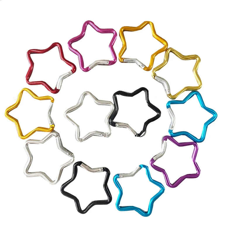 

10Pcs Water Bottle Hanging Buckle Carabiner Travel Accessories Five-Pointed Star