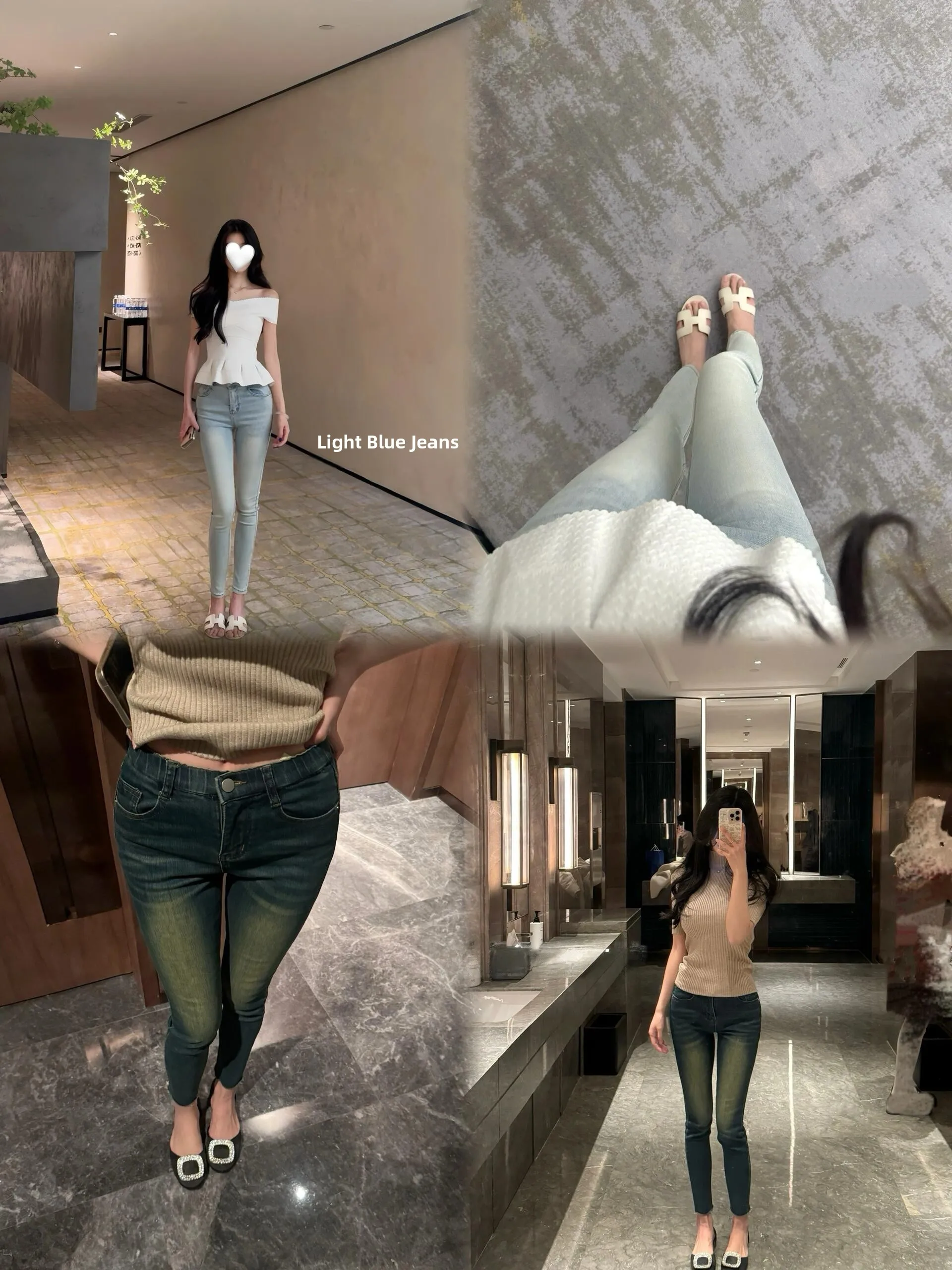 

Женские джинсы с высокой талией, утягивающие, облегающие, в корейском стиле, эластичные, выбеленные, белые, укороченные (7/8)