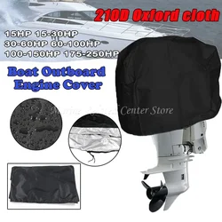 Cubierta impermeable para Motor de barco, Protector de lona para yate, medio fueraborda, Anti UV, a prueba de polvo, 15-250HP, 210D, nuevo
