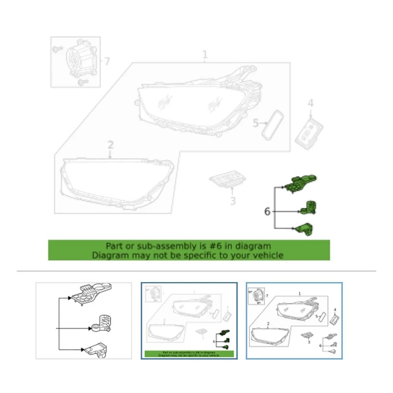 For Mercedes-Benz GLE350 GLE450 GLE580 2020-2021 Car Headlight Repair Kit Bracket Repair Parts