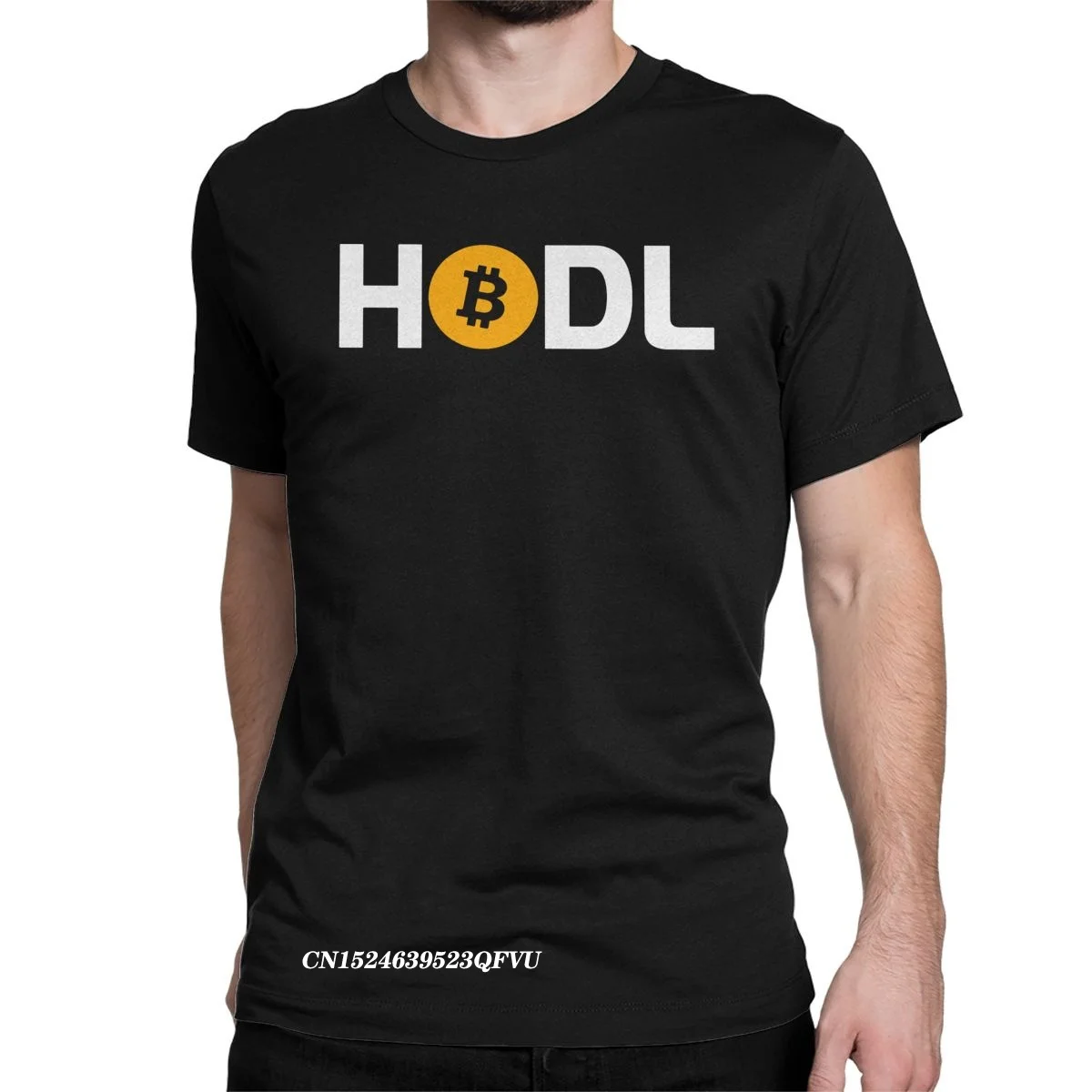 HODL Cryptocurrency Tee Shirt Men Bitcoin Satoshi Nakamoto Casual Premium Cotton Tee Shirt Round Collar Sleeve Tshirt Clothing