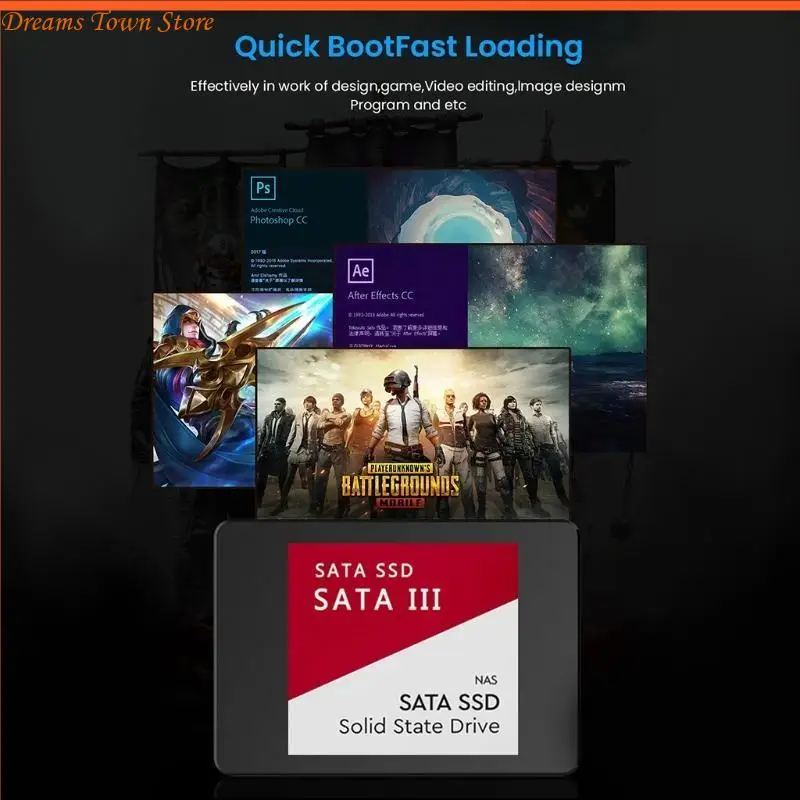 

HX6A 2.5in Computer Internal SolidState Drive Disks HighPerformances SSD SATA3.0 6GB/S HDDHard Drive Red