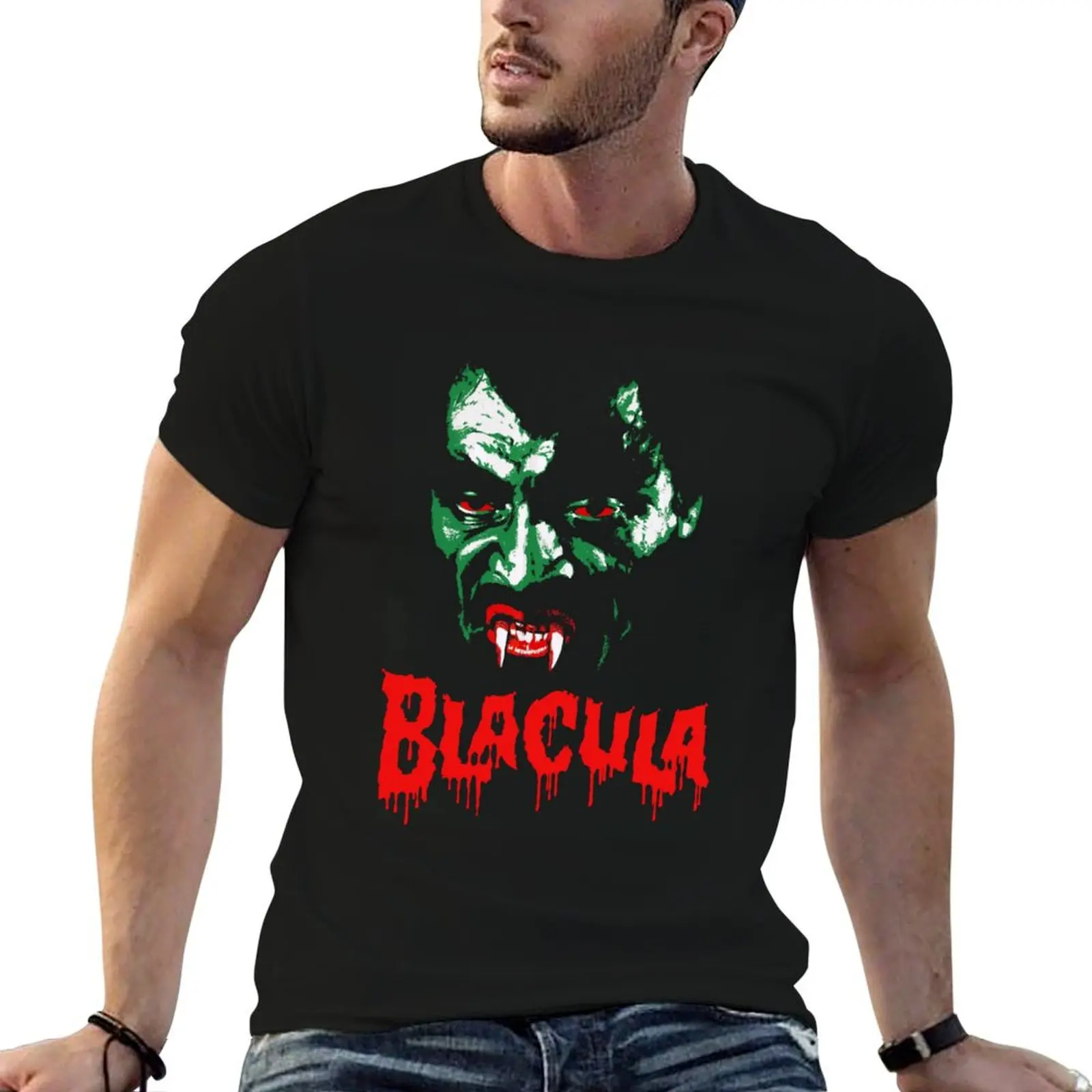 

man cotton for Vintage funny shirts t graphic T-Shirt t Retro funny Photograp Blacula Music for shirts man Vintage