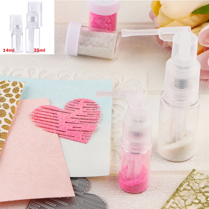 

14/35 ML Glitter Duster Spray Bottle Portable Dry Powder Empty Bottles for Sparkle Shimmer Cards DIY Scrapbooking Making 2023