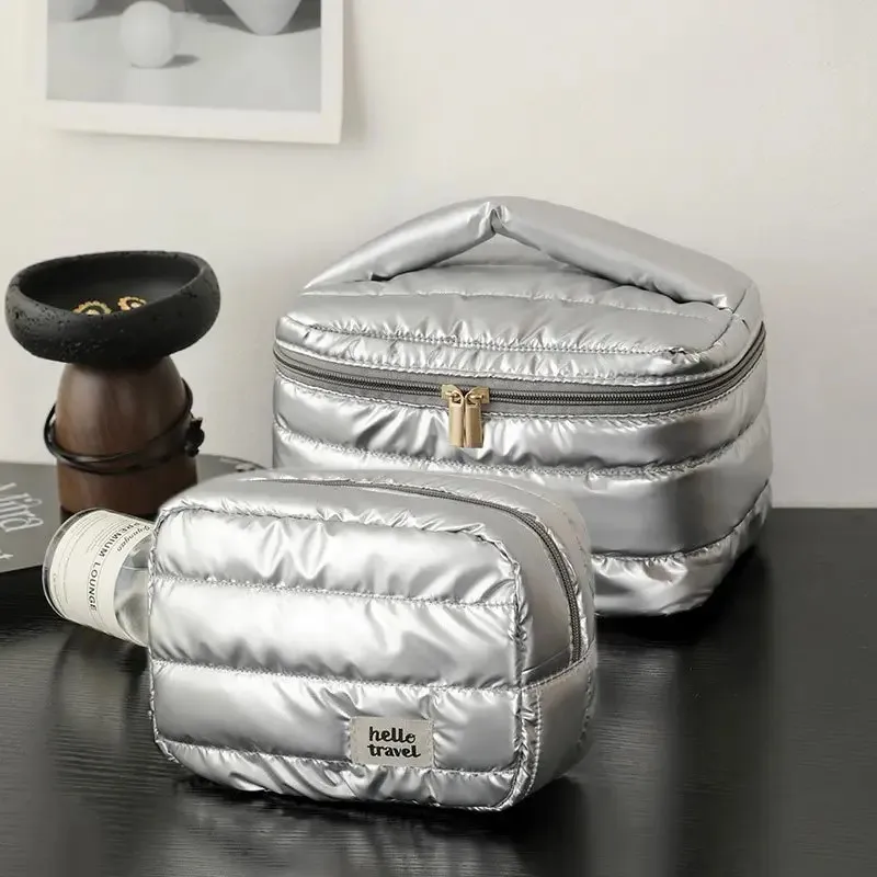 2 unids/set bolsa de maquillaje de moda de gran capacidad bolsa de aseo multifuncional de viaje portátil bolsa para el cuidado de la piel conjunto de bolsa de cosméticos impermeable