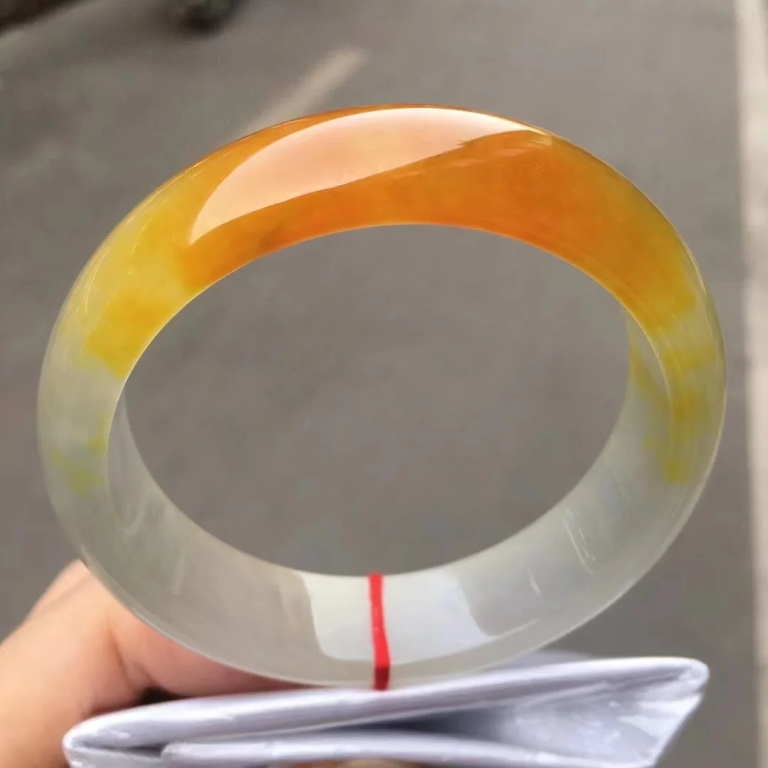

Natural two-tone Pattern noble temperament Bracelet Jade Hand Ring Jadeite Bangle Jewelry Accessories women Fine Holiday Gift