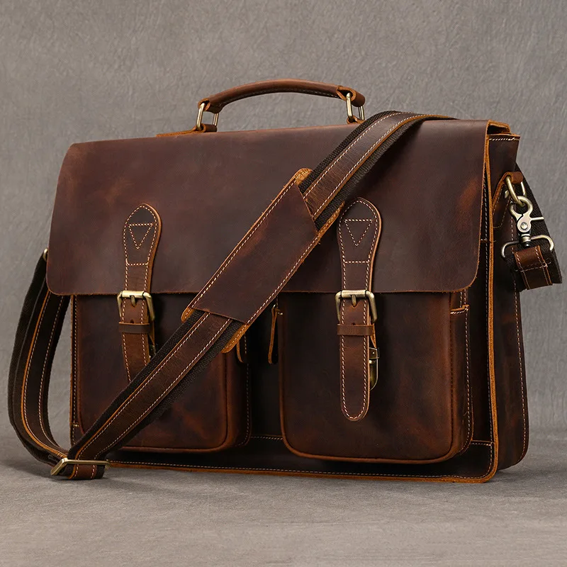 Borsa Valigette da viaggio Uomo Spalla Valigette moda business Borse in pelle multifunzionali Aktetassen MHGWB