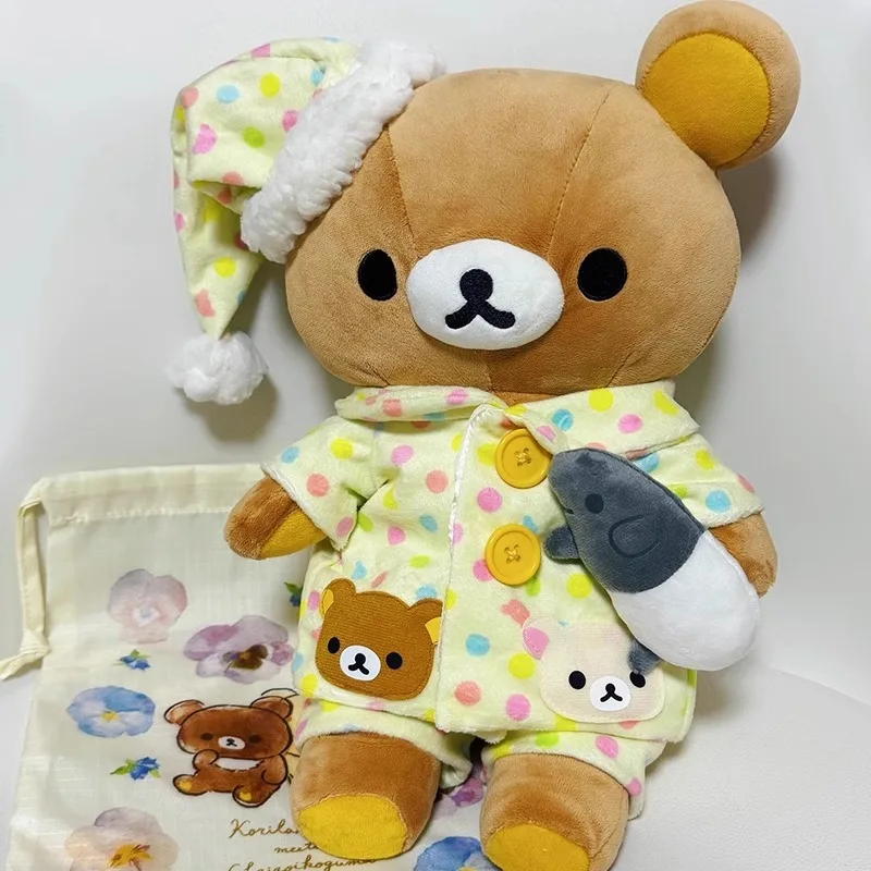 Cute Pajamas Teddy Bear Dolls Sleeping Pillows Bed Dolls Table Decorations Room Decorations Plush Toys Children\'S Holiday Gifts