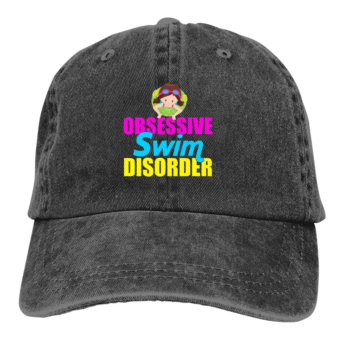 Pure Color Dad Hats Obsessive Swim Disorder Women's Hat Sun Visor Baseball Caps Swim Swimming Sports Peaked Cap