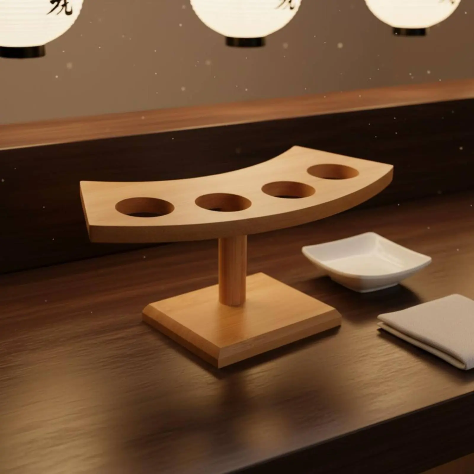 Sushi Hand Roll Stand Japanese Design Sushi Hand Roll Holder Taco Display Stand Reusable Tableware Multi-Slot for Restaurant