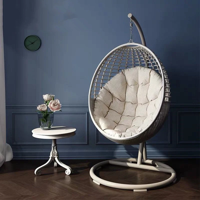 Indoor Hanging Basket Rattan Chair Swing Cradle Glider Balcony Home Bird's Nest Hammock Lazy Courtyard Bedroom Leisure Furniture