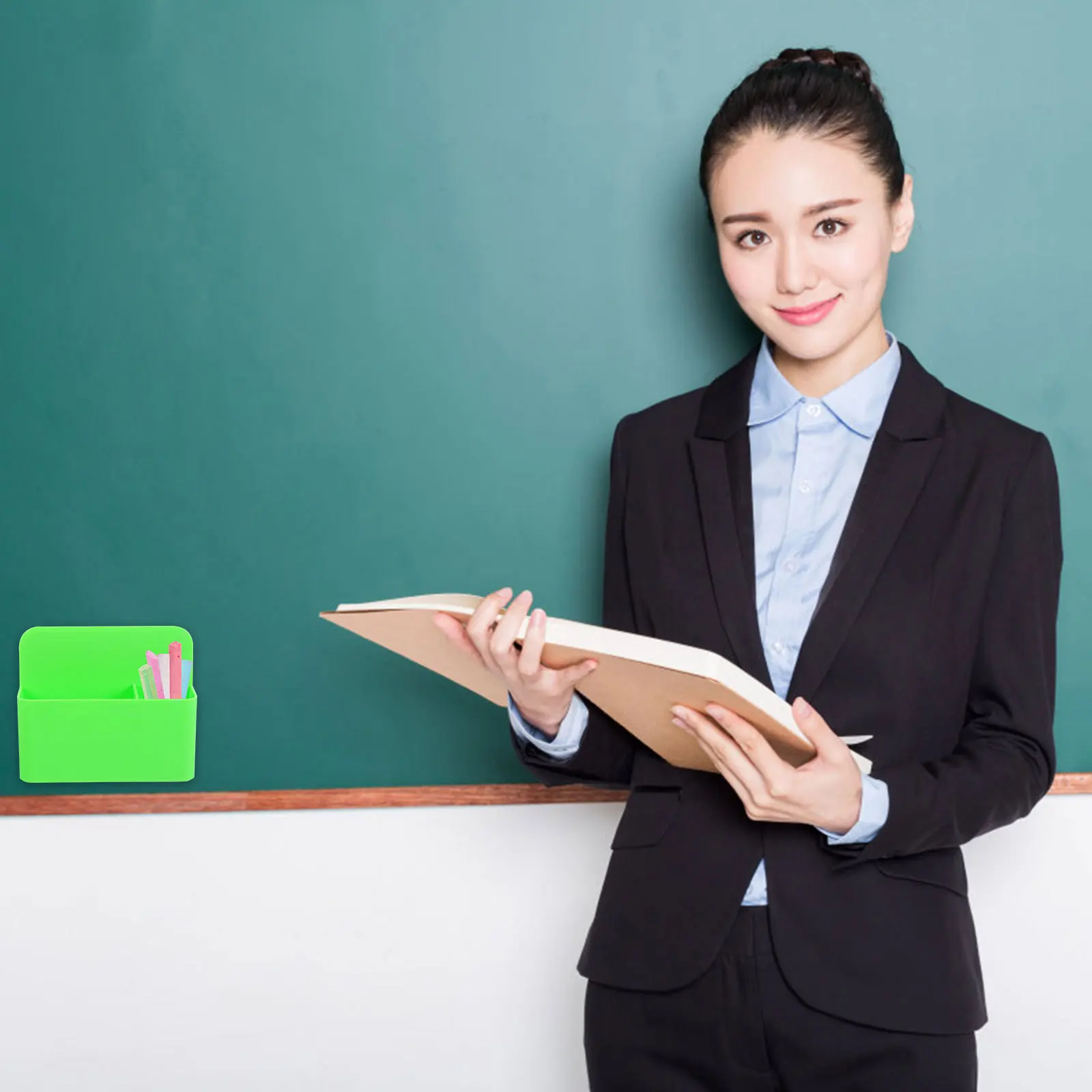 

2Pcs Magnetic Chalk Storage Box Pen Holder for School Home Office Desk Organizer Magnetic Chalk Box Pen Container