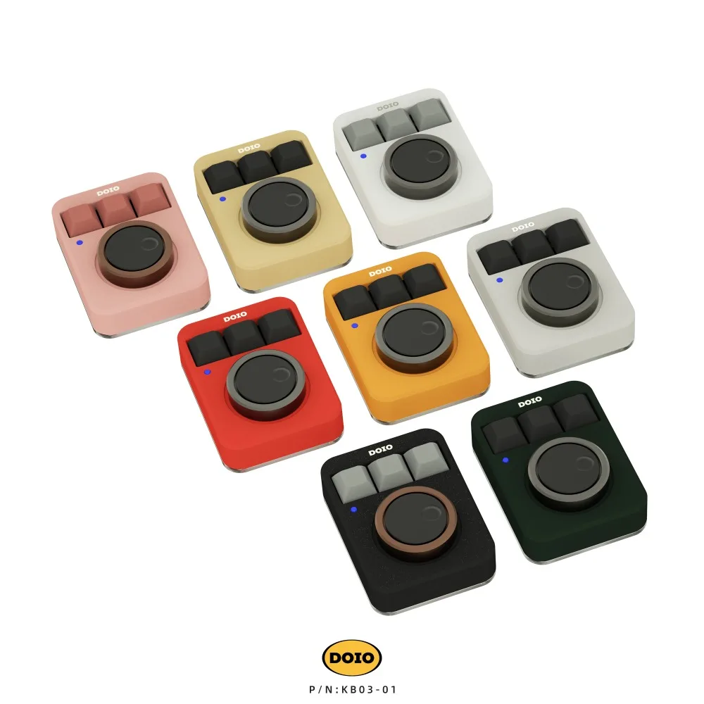 

DOIO KB03-01 Мини-механическая клавиатура Проводная RGB горячая замена Двойная ручка из алюминиевого сплава Настроить дизайнерскую клавиатуру Игровые аксессуары