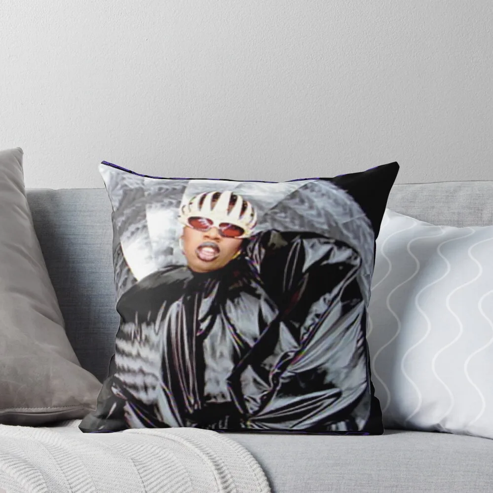

Missy Elliot Supa Fly Hip Hop 2000s misdemeanor elliott 1990s fan art essentials Throw Pillow