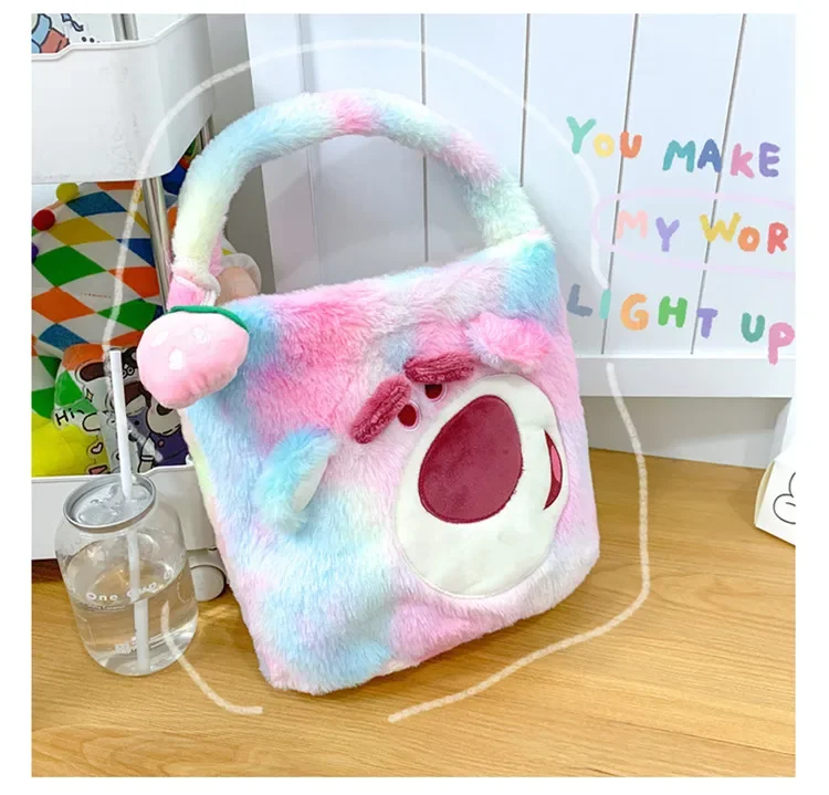 MINISO Lolita Lotso Women's Bag Plush Doll Academic Style Handbag Cute Cartoon Girl JK Bag High-capacity Shoulder Bag