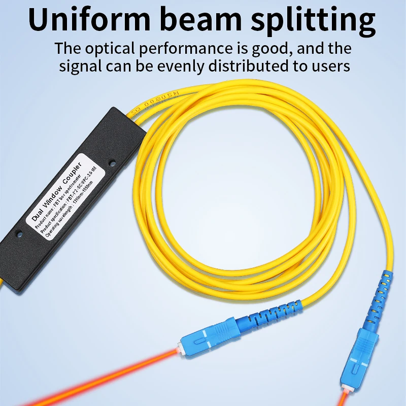مقسم الألياف الضوئية SCUPC/SCAPC/FCUPC (اختياري) 1X2 PLC مقسم الألياف البصرية PCL تفتق نوع الفاصل FTTH مقسم بصري