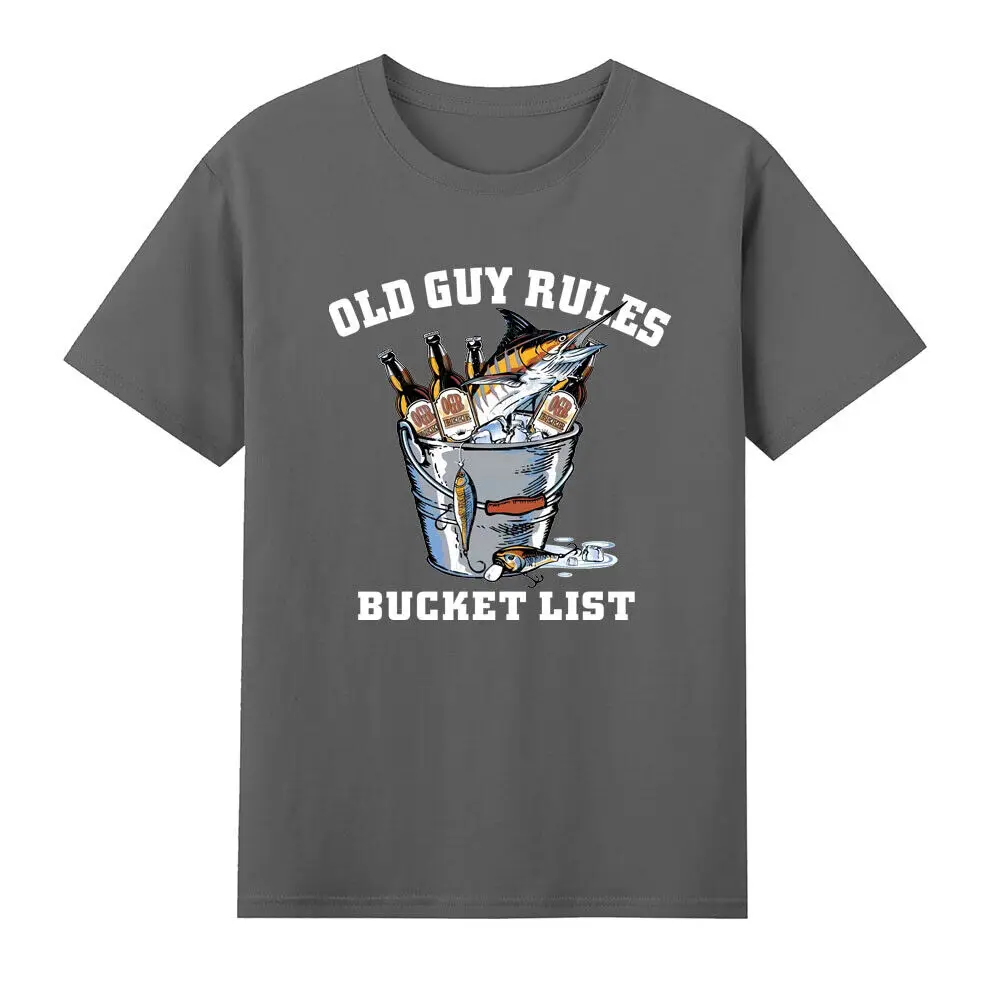 Old Guy Rules Bucket List Fishing Marlin T-Shirt