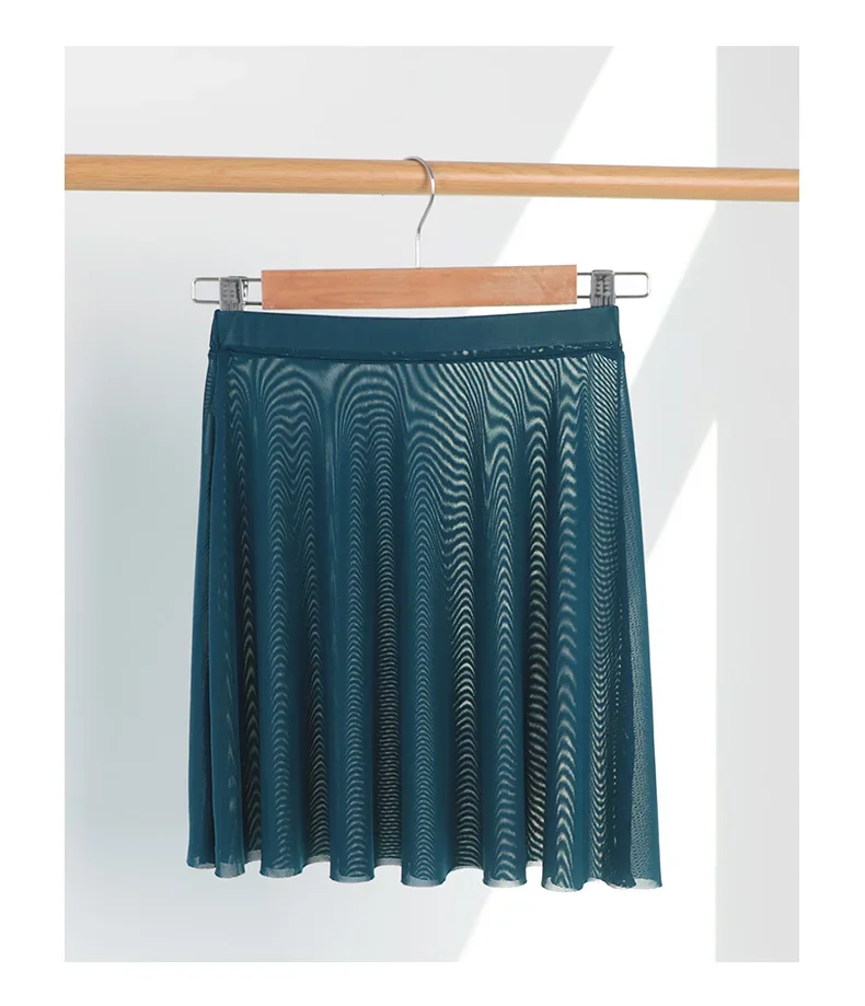 Falda de Ballet de hadas para mujer, falda de malla elástica para baile, falda de tul de nailon para adultos, baile lírico