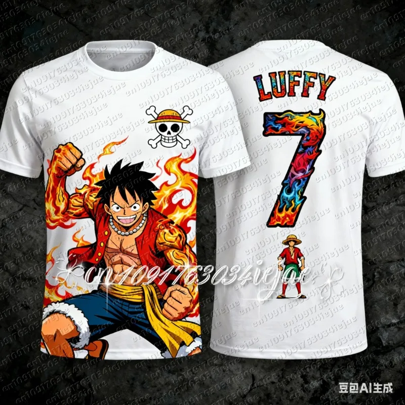 

Футбольная футболка One Piece Luffy 2026 для детей и взрослых: мужская/женская, быстросохнущая, дышащая