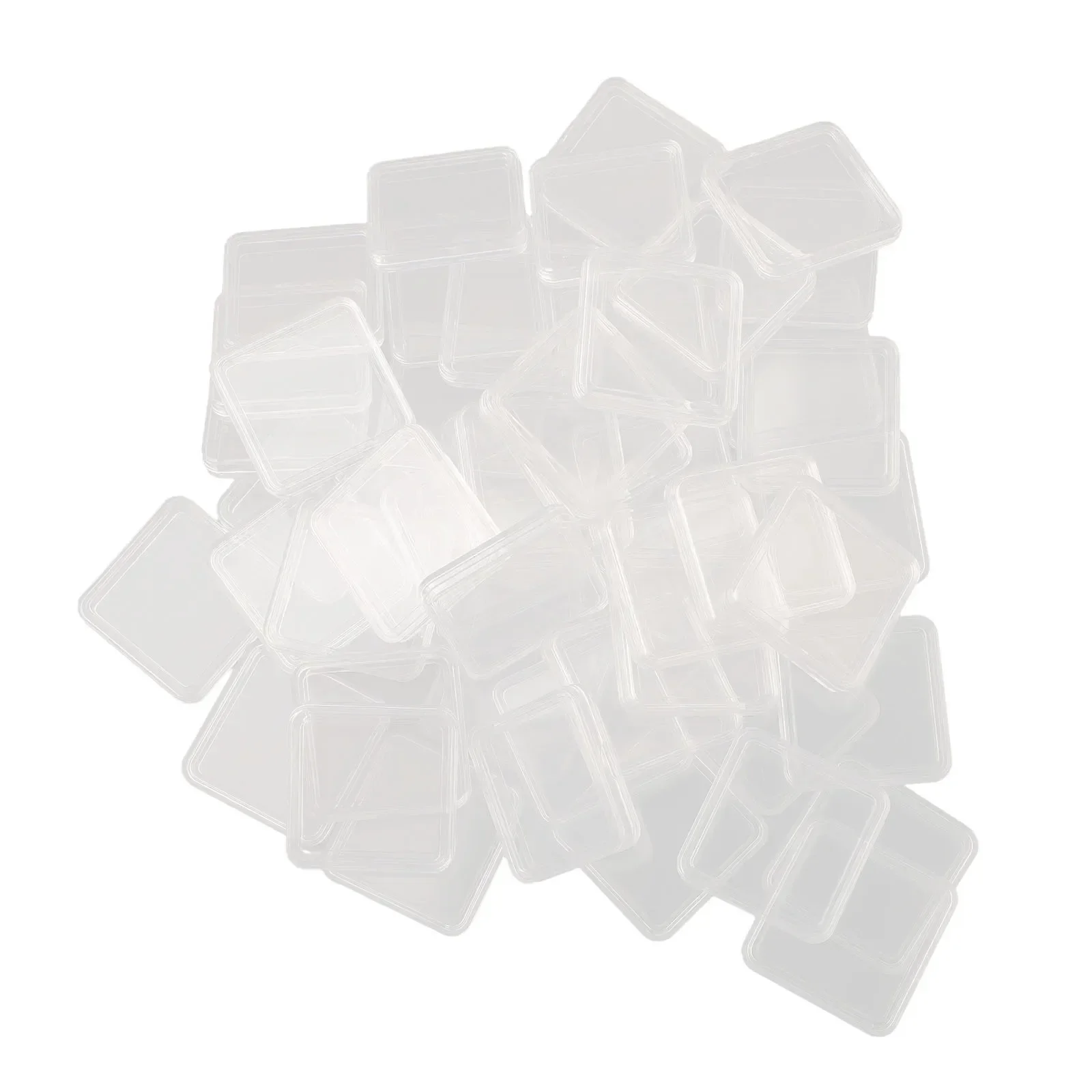 Storage Box Coin Capsule Case Container Square Jewelry/Beads/Crafts Storage Box Container Desktop Decoration 17/20/25/27/30mm