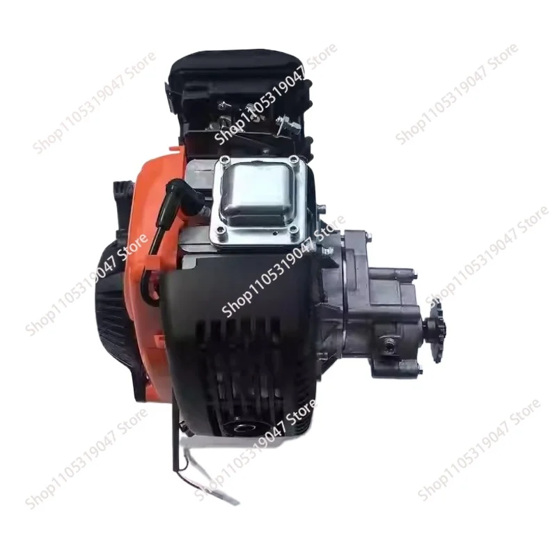 For 49CC Motorized Bicycle Kit Bike Engine Kit Single Cylinder 4-Stroke Gas Petrol Motorized Bike Engine Scooter Belt Gear
