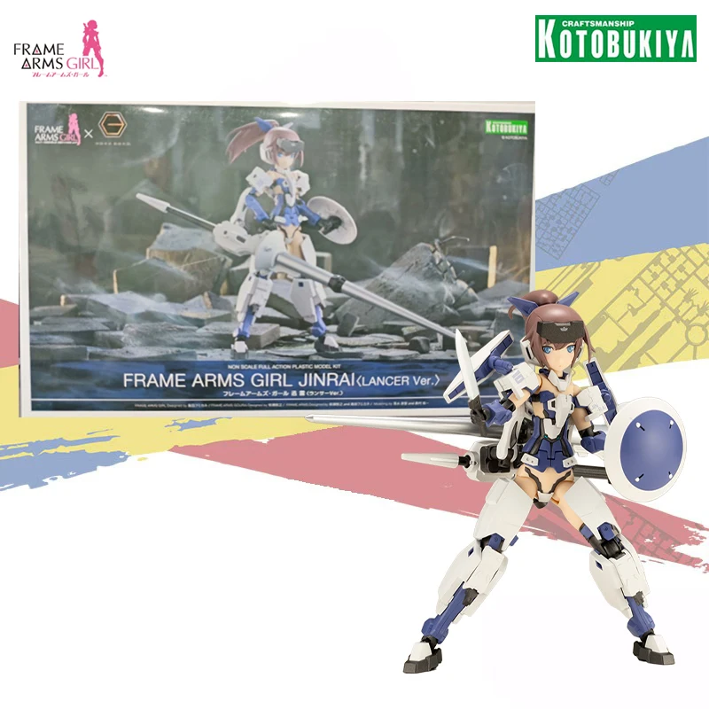 

Оригинальная коробка Kotobukiya в шокFRAME ARMS GIRL JINRAI Lancer Ver, аниме, полностью подвижная кукла, коллекция моделей, украшения, игрушка в подарок