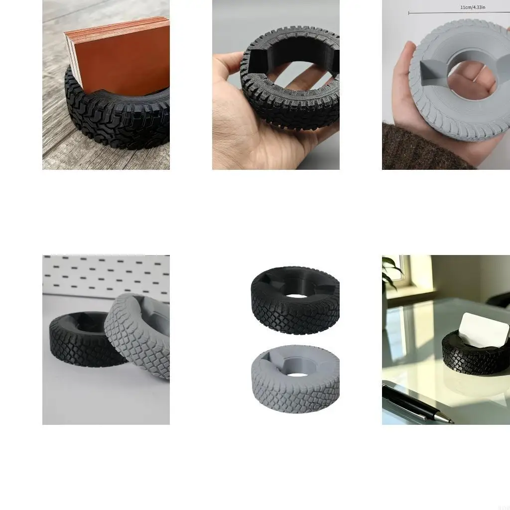 Industrial Styles ABS Business Card Holder Featuring 3D Printed Tire Texture Perfect For Business And Home Use M4YD