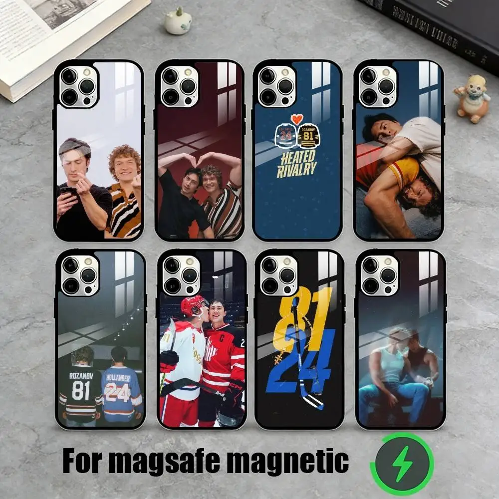 

H-Heated Rivalry Graphic Phone Case For iPhone17,16,15,14,13,12,11 Plus,Pro Magnetic For Magsafe Wireless Charging