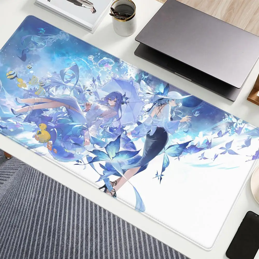 لوحة ماوس كانتريلا لعبة Wuthering Waves Mousepad مكتب مكتب الوسادة ملحقات ألعاب الكمبيوتر غرزة حافة المطاط لوحة المفاتيح حصيرة