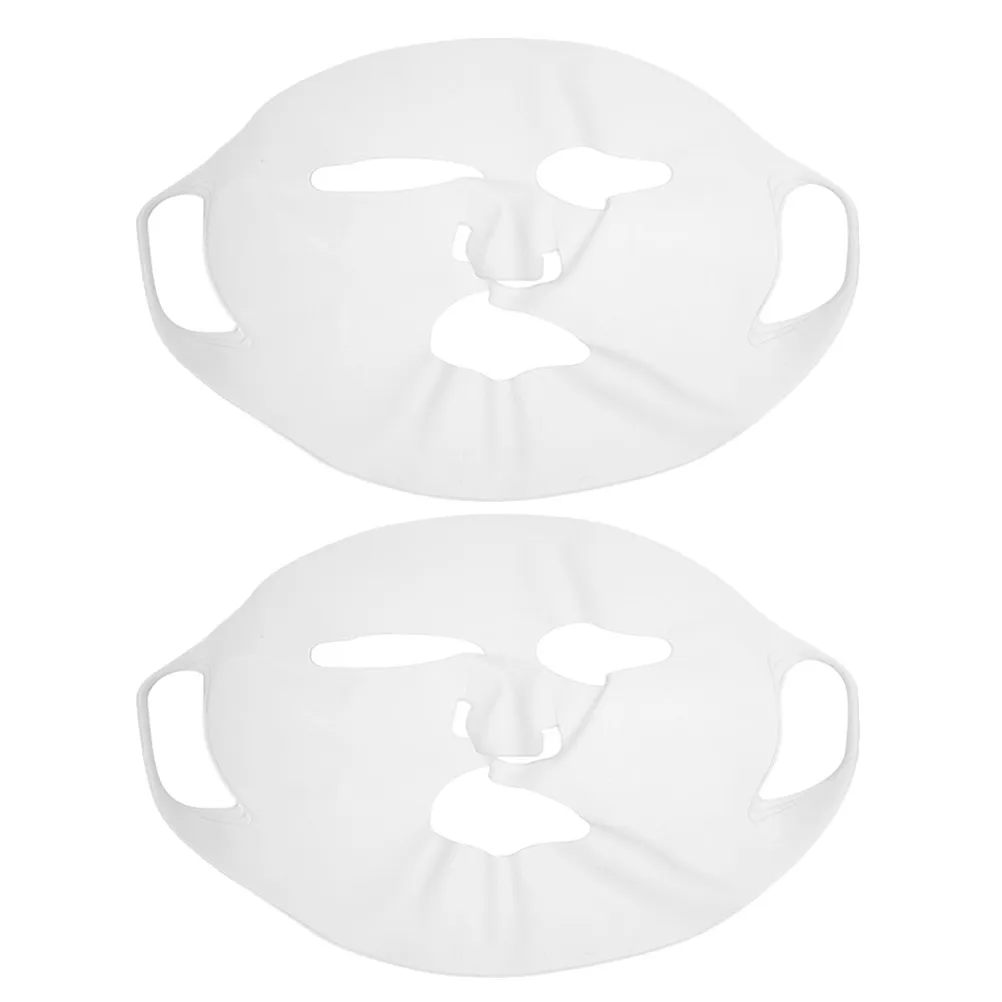2Pcs Silicone Face Mask Cover Reusable Ear-Hook 3D Sheet Mask Holder Anti-Evaporation Skincare Face Masks Skincare
