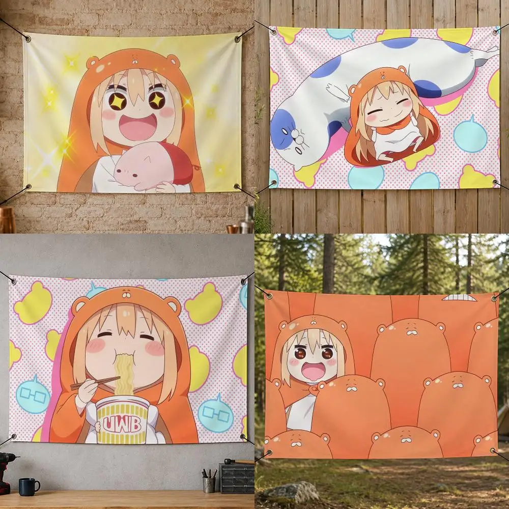 Anime Kawaii Comedy H-Himouto! Umaru-chan Flags Flag Banner for Bedroom Dorm Party Home Living Room Game Room Gift