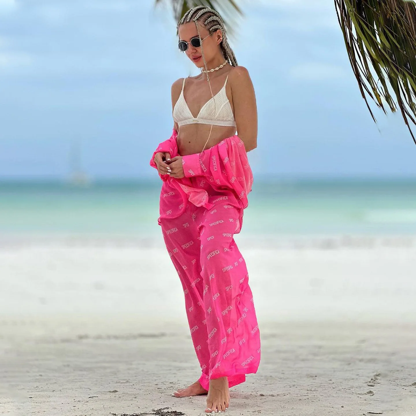 

Women's Chiffon Pants Set Long Sve irt Set Faionable Winter Outfit Long Pants Autumn Collection No Brand