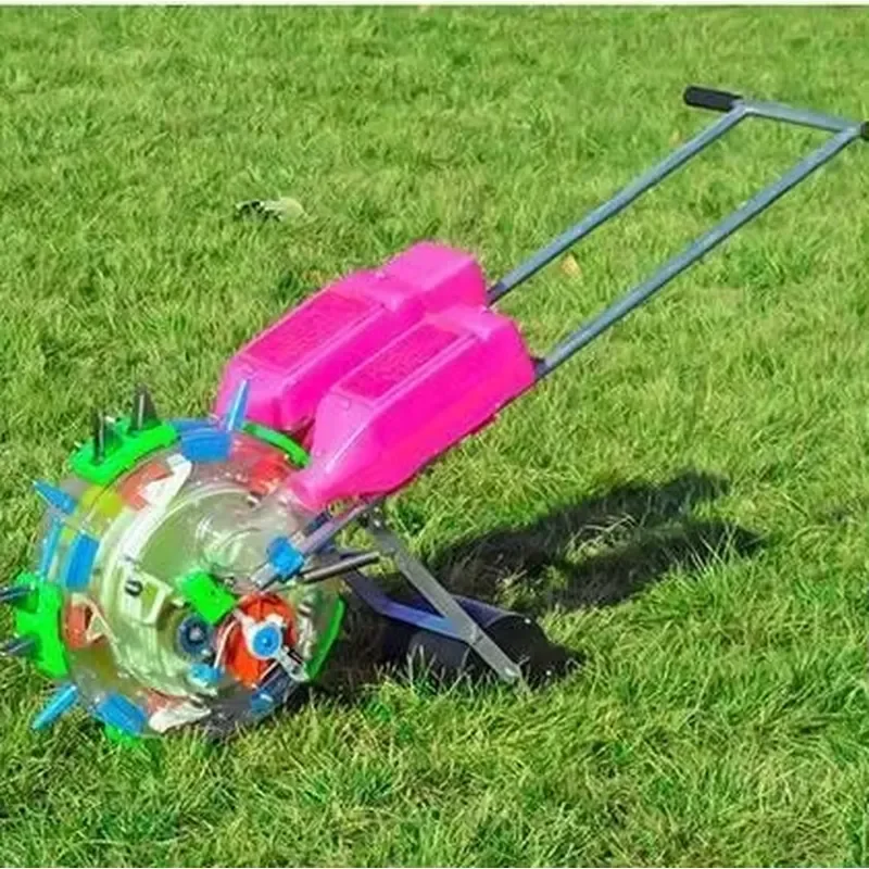 Manual Precision Seeder Hand Push Fertilizer Spreader for Garden Farming Agricultural Planting Tool Efficient Seed Sowing