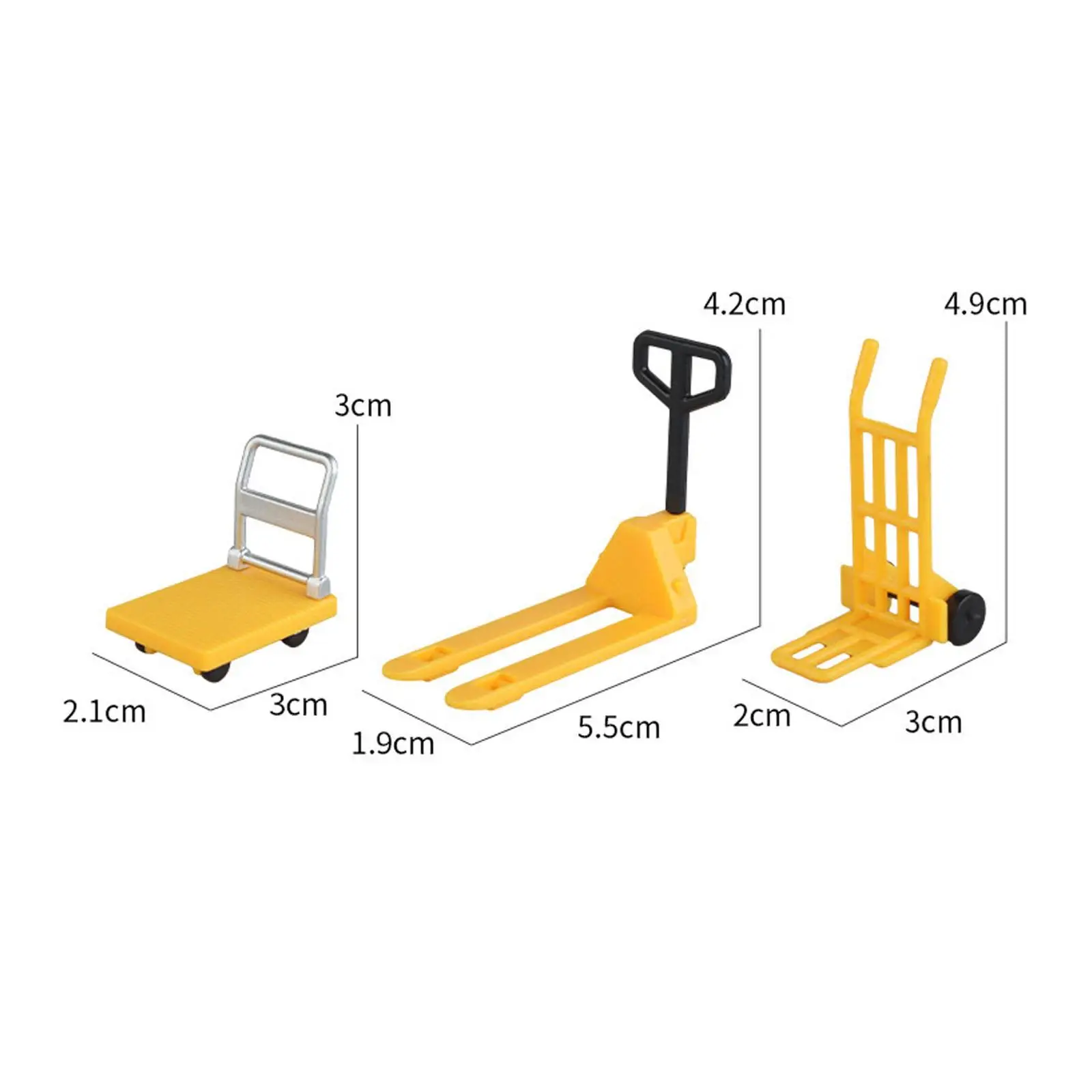 Dollhouse Miniature Models 1:12 Scale 1 Set Small Pushcart Moving Tools Miniature Traffic Toys for Sandtable Scene Decor Outdoor