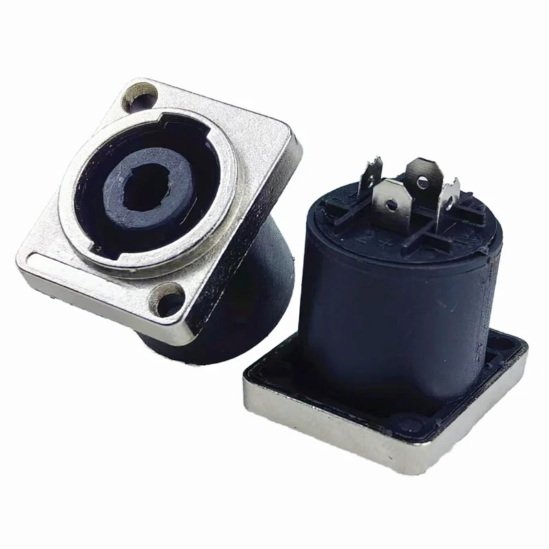 8 PCS MW Audio Metall Kleine Quadratische 4-Pin Lautsprecher Buchse, Bühne Lautsprecher Kabel Stecker Buchse Core lautsprecher Buchse