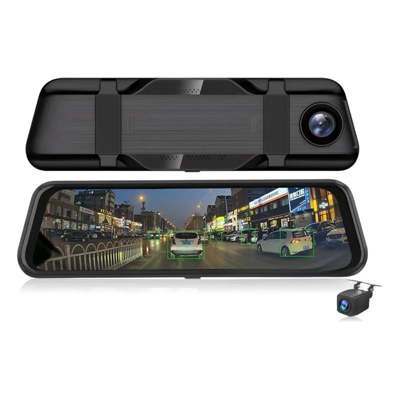 

Full screen streaming media WIFI driving recorder 4K high definition rearview mirror dual lens