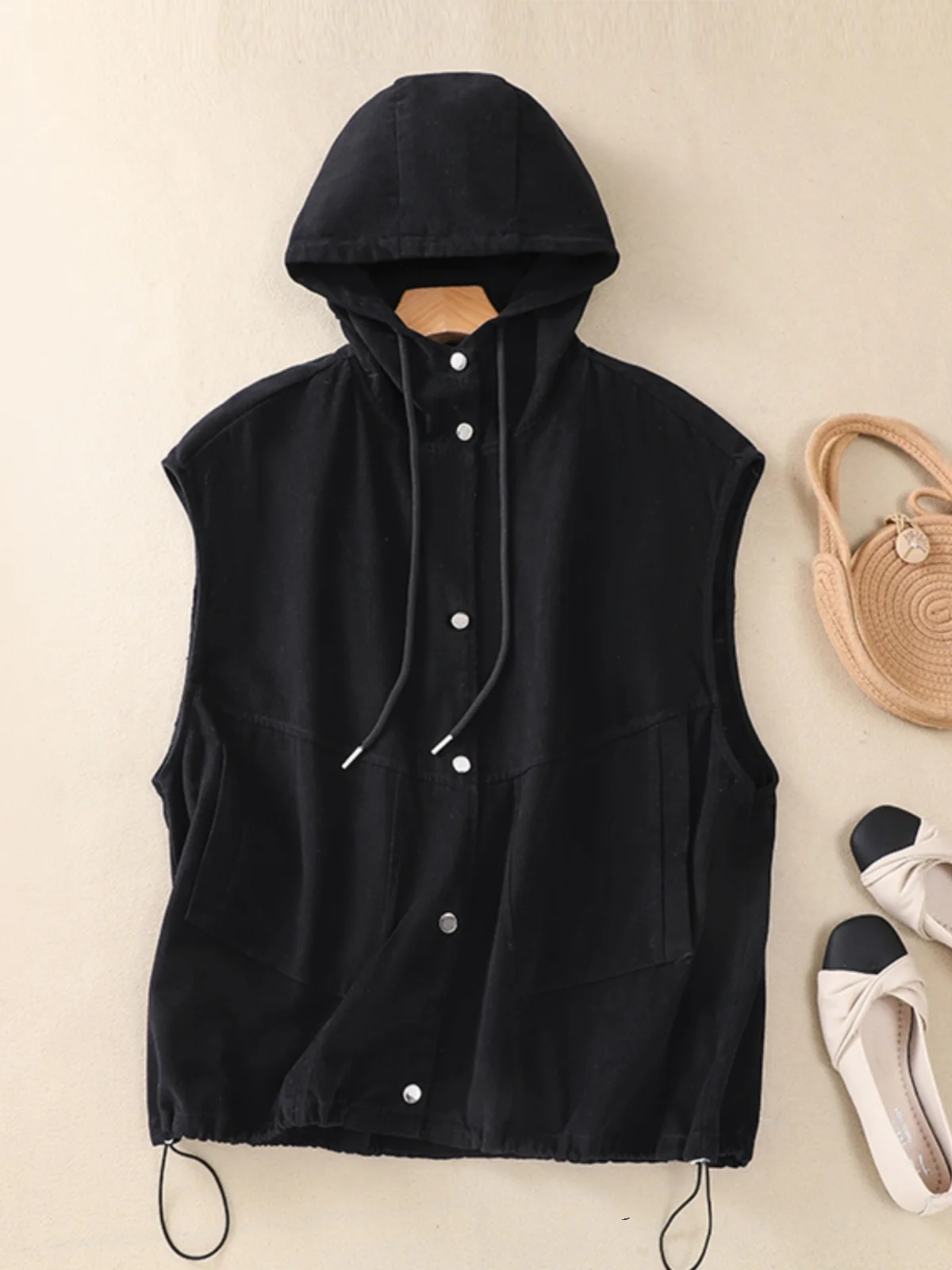 Gilet à capuche décontracté, haut Design Faion, vêtements de travail amples, Patchwork, couleur Pure, pour les déplacements, printemps-automne