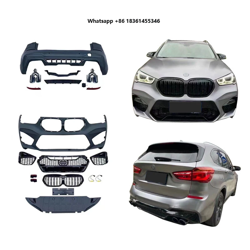 

For X1 F48 F49 Upgrade G08 X3M Body Kit Front Bumper Diffuser Exhaust Pipe Car Body Kit