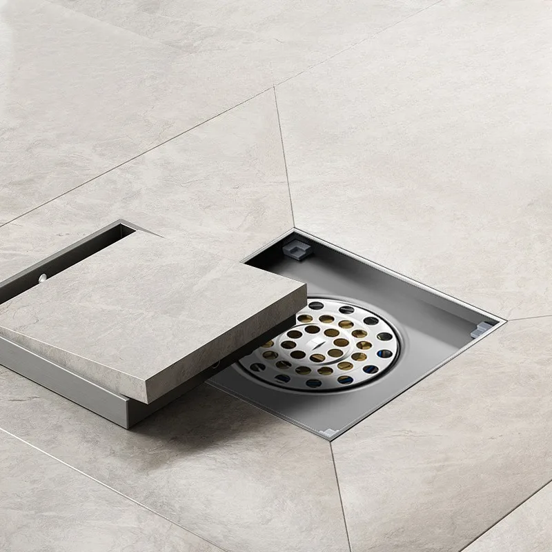 

Thickened 304 stainless steel floor drain for bathroom, concealed odor proof floor drain Modern minimalist style