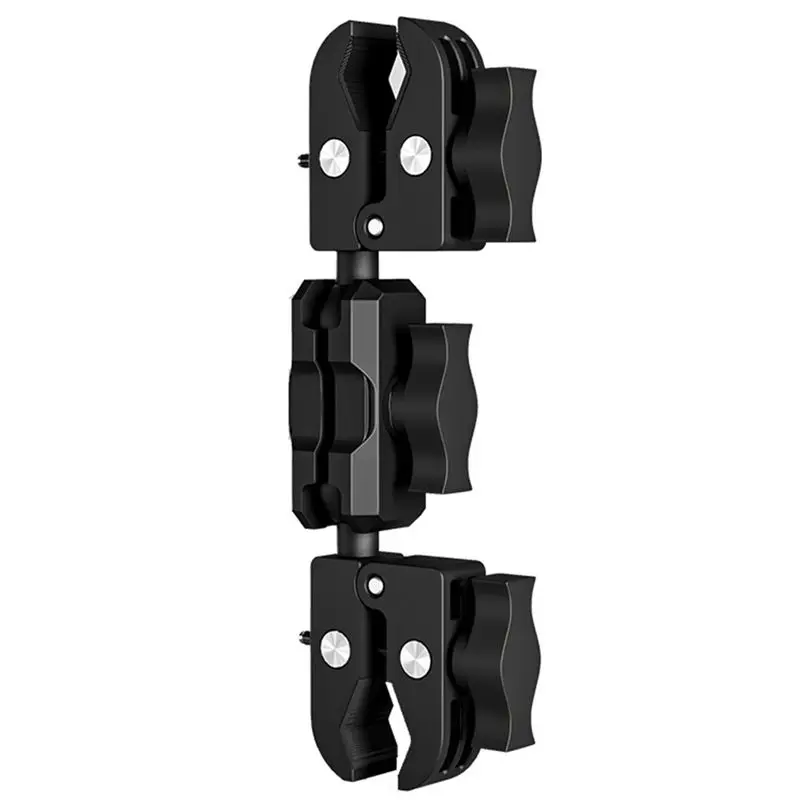 Y22A-Camera Clamp Mount Super Clamp Adapter Double Head Multifunction Holder For Motorcycle Bicycle Camera Mounts