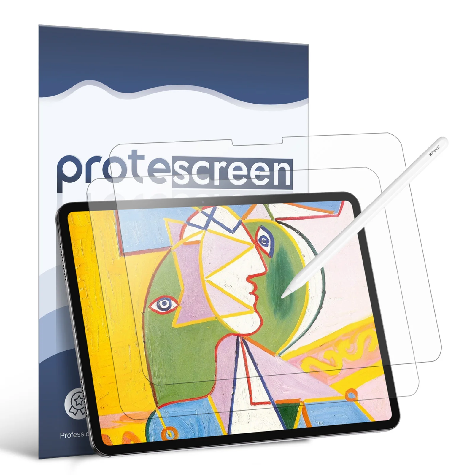

Protescreen 2 Pack PaperFeel Screen Protector for iPad Pro 13" (M5/M4) 2025/2024, Matte Tempered Glass with Auto Alignment Tray
